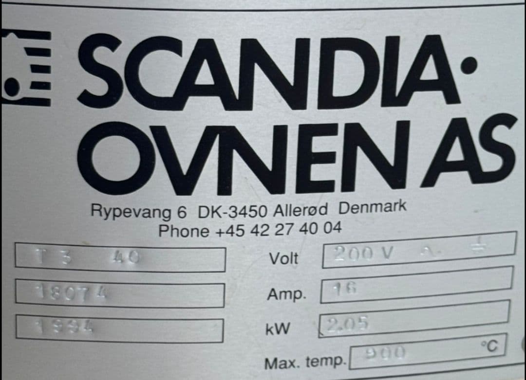 デンマーク製「SCANDIA OVNEN AS」陶芸窯（電気炉）中古品