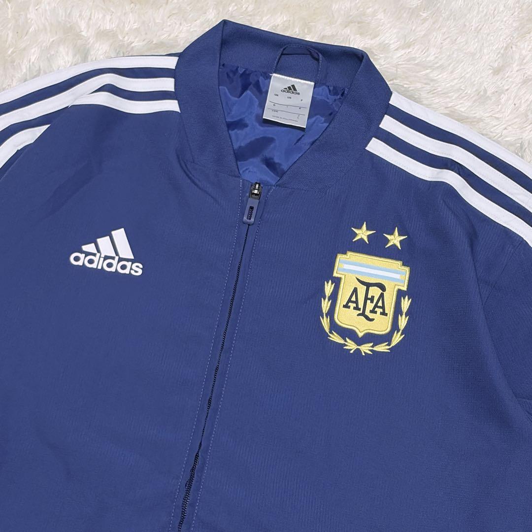 極美品　adidas サッカー　アルゼンチン代表ジャージ 青　Lサイズ
