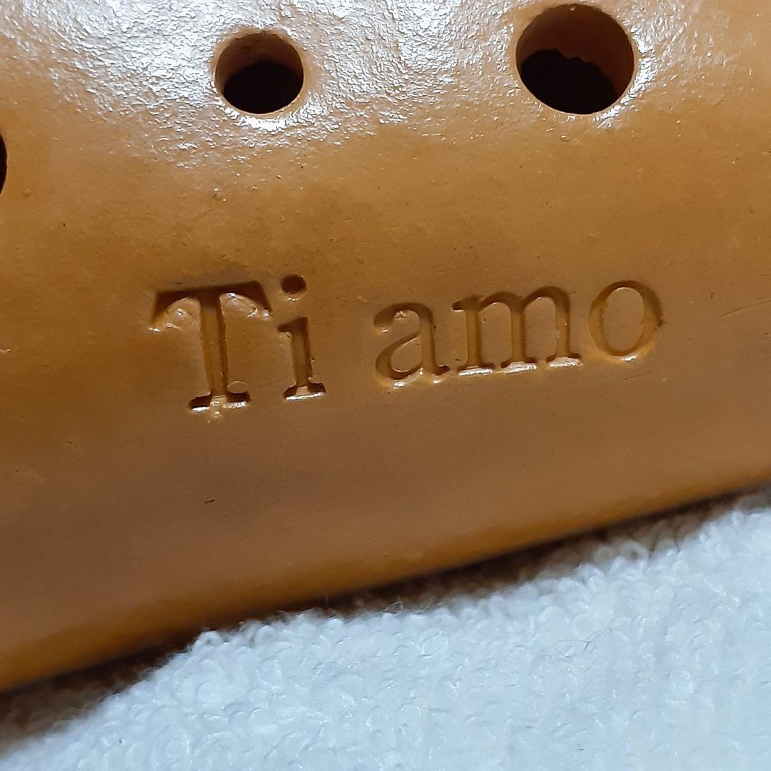 Ti amo オカリナ アルトF　11穴 薄い茶色 　陶器製
