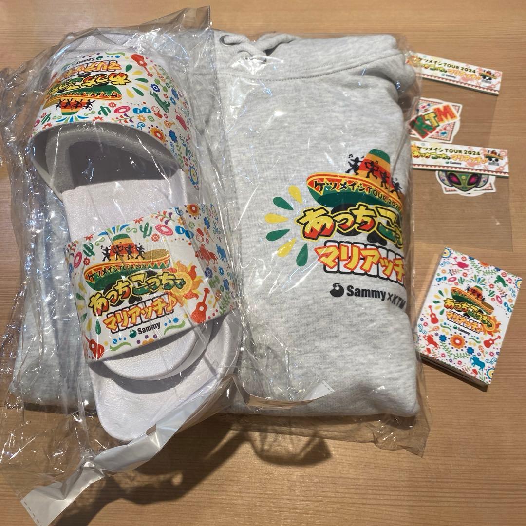 ケツメイシ　サミガチャ　パーカー、サンダル、トランプ、ステッカー