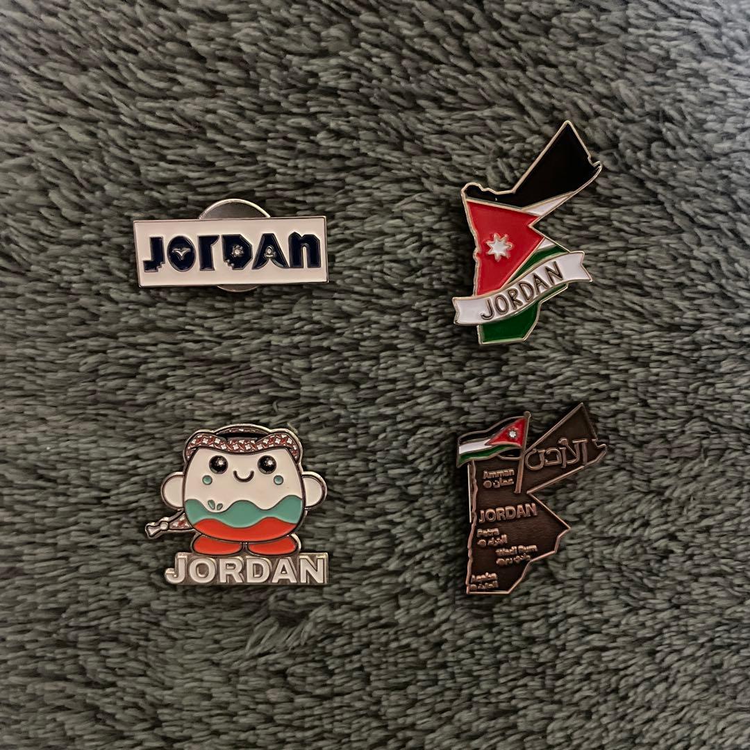 新品未使用　大阪万博　ヨルダン　マグネット　ピンバッジ コンプリート　4個セット