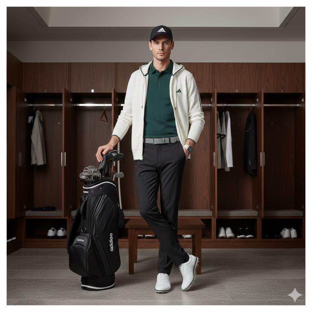 【新品タグ付】adidasゴルフ プライムニット フルジップフーディー Lサイズ