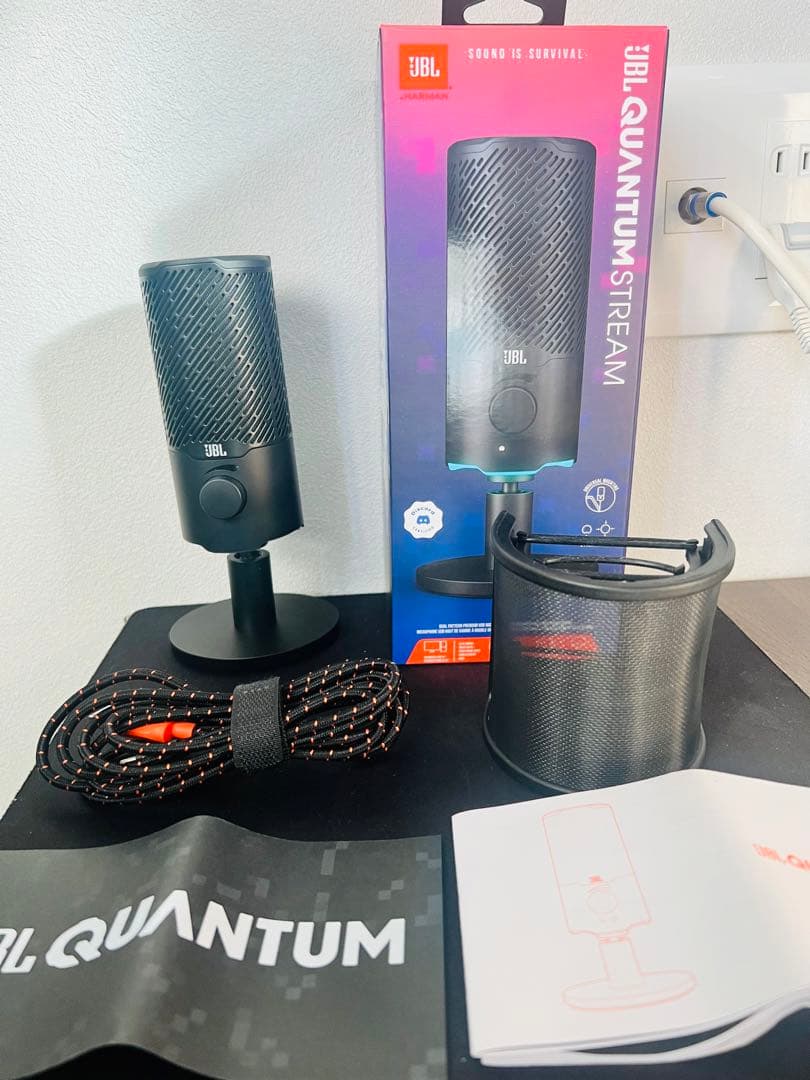 【美品・ポップガード付き】JBL Quantum Stream マイク ブラック