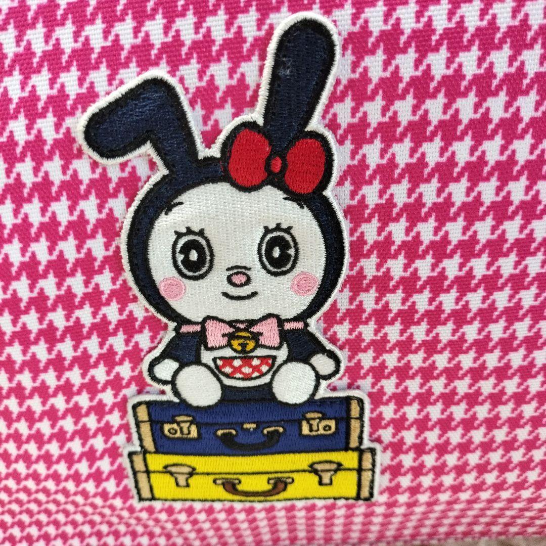 【極美品】ジャックバニー トートバッグ ドラミちゃん ピンク 千鳥柄 大容量