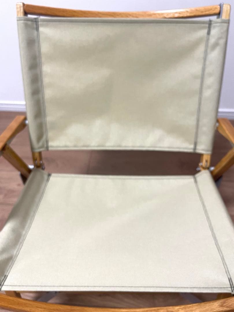 【美品】カーミットチェア　アメリカ製　艶あり　ベージュ　収納袋あり