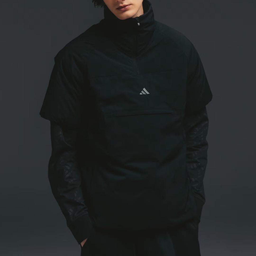 【L】秋冬 定価36,300円 アディダスゴルフ ハイネック半袖ダウンジャケット