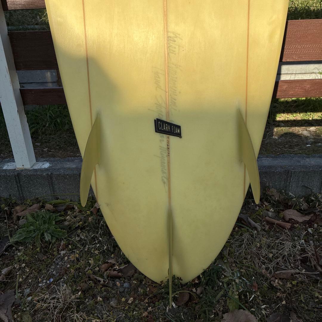 カツサーフボード6.2インチ、3ストリンガー風（エアーブラシ）ボードカバー付