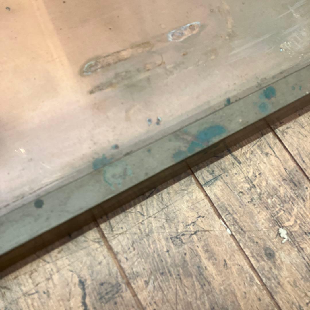 昭和レトロ 銅板台座 飾り台 古道具 高台プレート アンティーク飾り棚 長方形