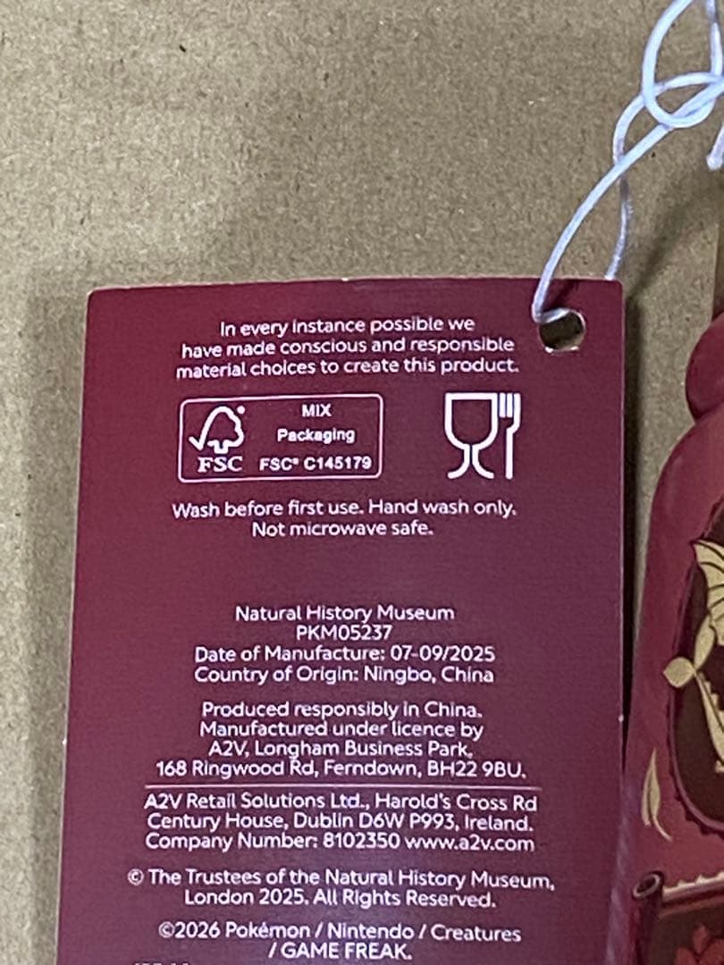 ポケモン ロンドン自然史博物館　イーブイ　水筒　タンブラー