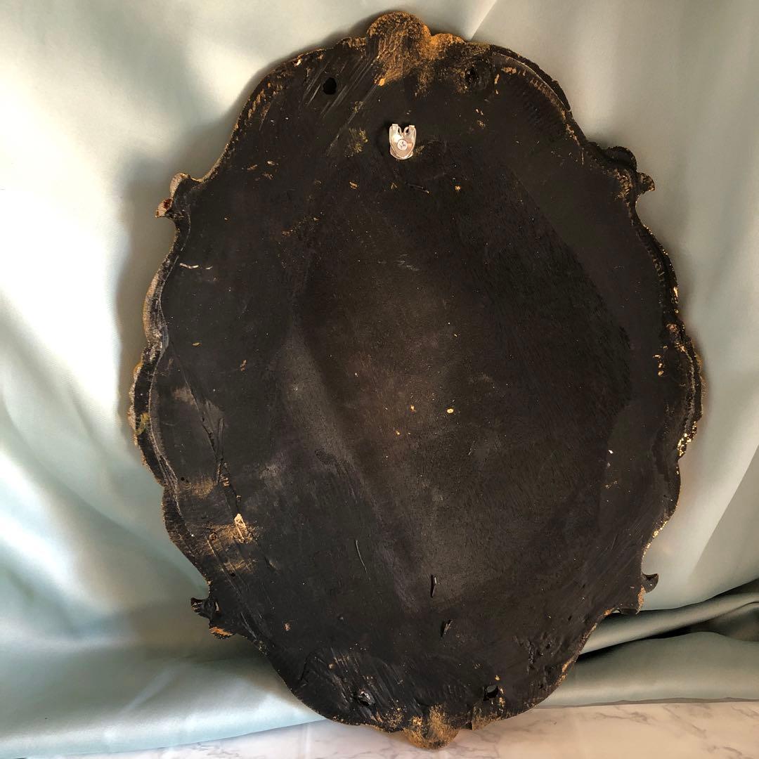 額絵　油絵　風景画　オーバル金縁