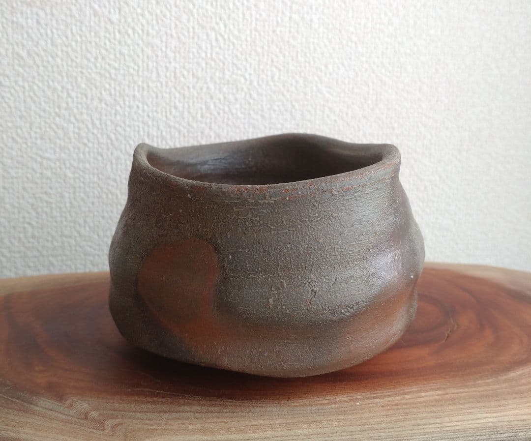 【窯変茶盌】中村和樹　観音土の緋色　中村六郎　中村眞　沓茶碗　古田織部