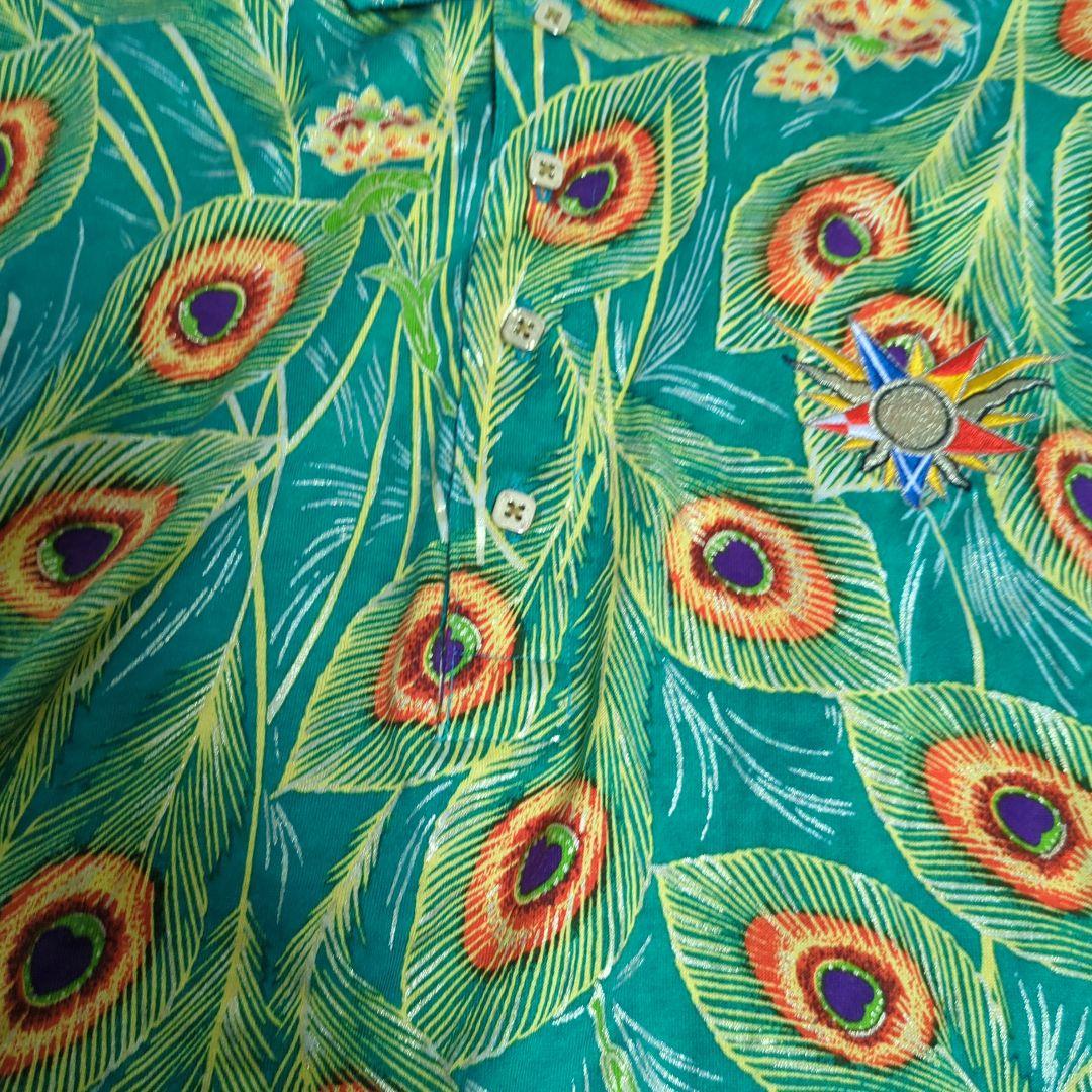 J's JUMBO ジャンボ尾崎 総柄　ポロシャツ 花柄　刺繍　サイズXL