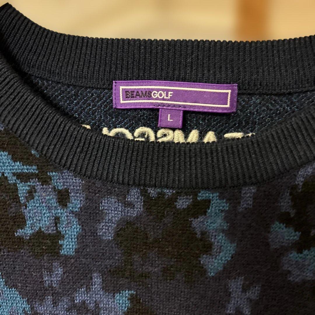 ビームスゴルフ　パープルレーベル　ニット　サイズL
