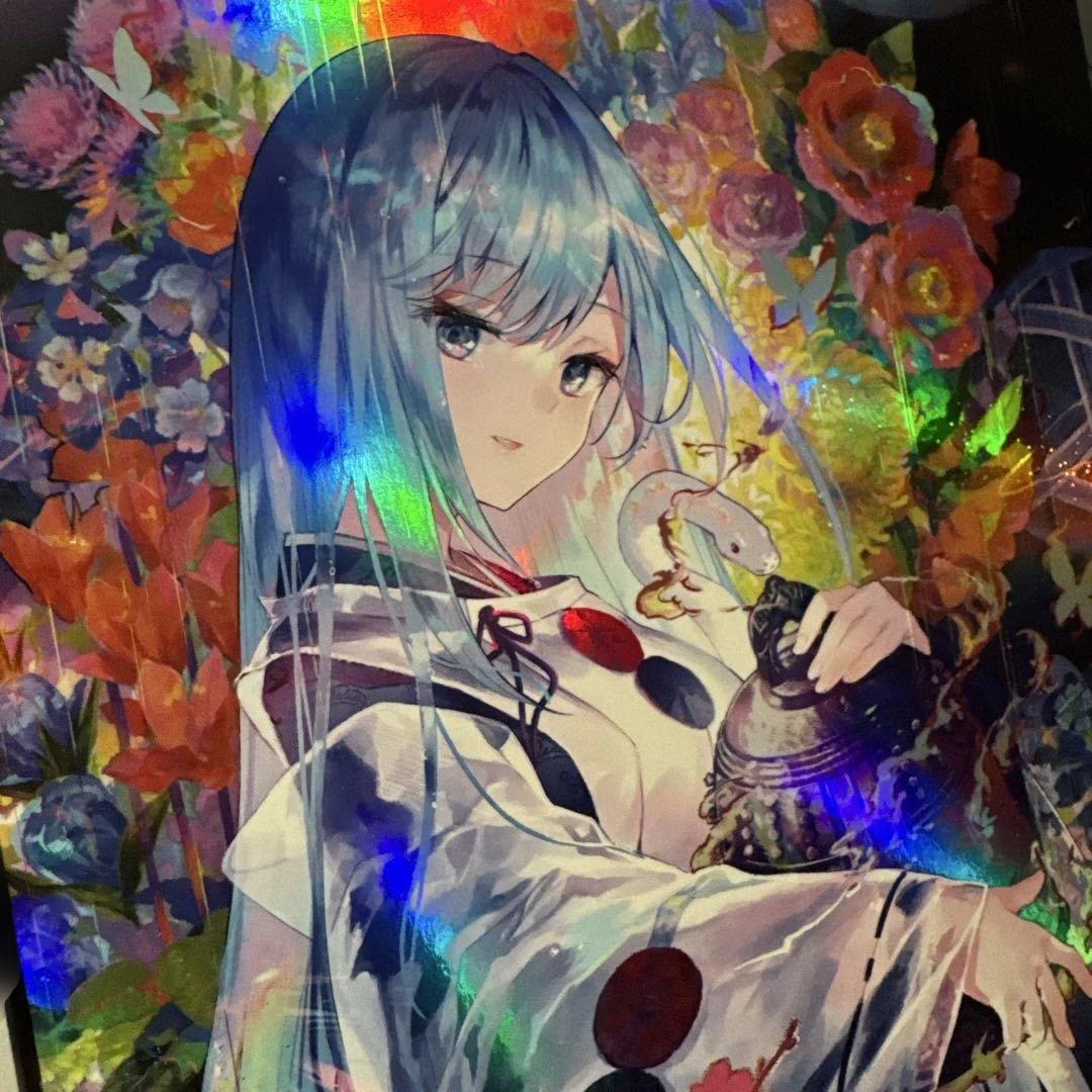 藤ちょこ 直筆　サイン ジークレー　版画　オーロラアート 白拍子花子- さわわを