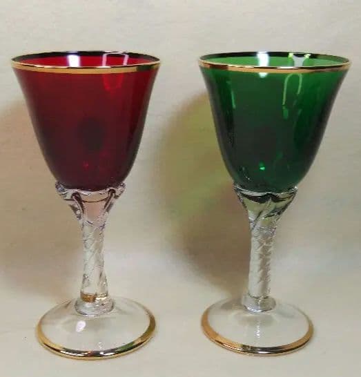 24KT純金ベネチアングラス　ワイングラス？2個セット