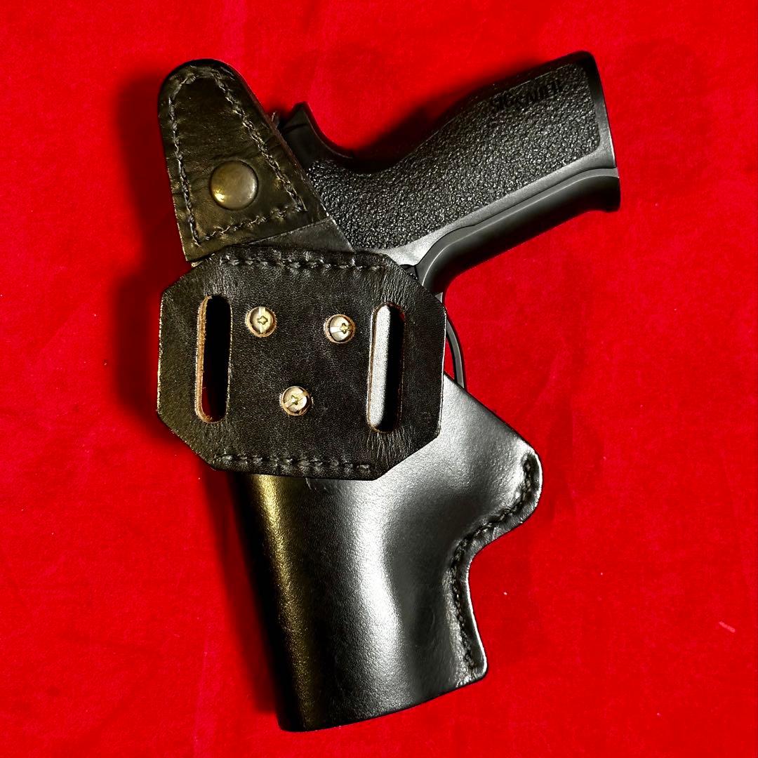期間限定価格　整備済 革製ホルスター 大型オートマチック用 ブラック