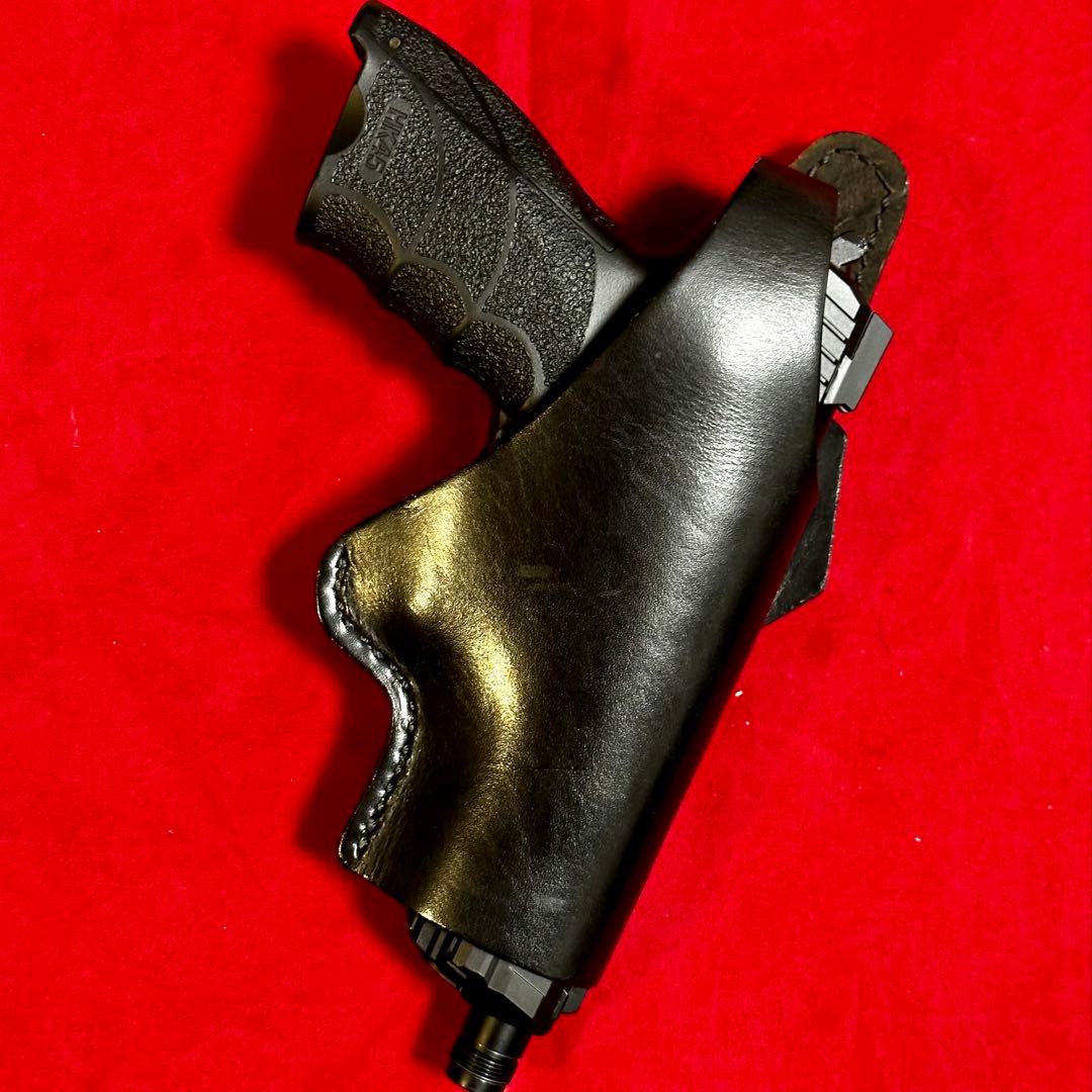 期間限定価格　整備済 革製ホルスター 大型オートマチック用 ブラック