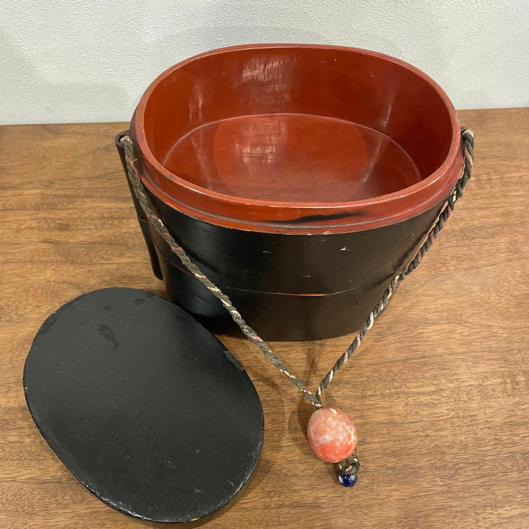 弁当箱　時代物　骨董　漆塗り　古美術　古道具