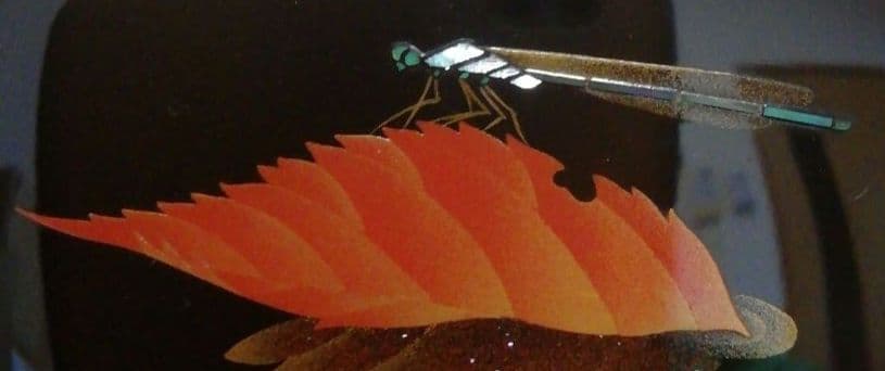 崎田宏作　水鏡　蒔絵　内銀　棗　共箱　共布　略歴付　茶道具