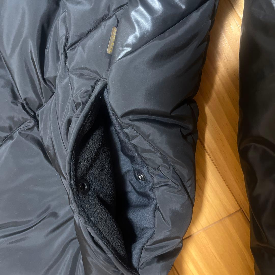 【美品】ATHLETA アスレタ フード付 ダウン ベンチコート Sブラック