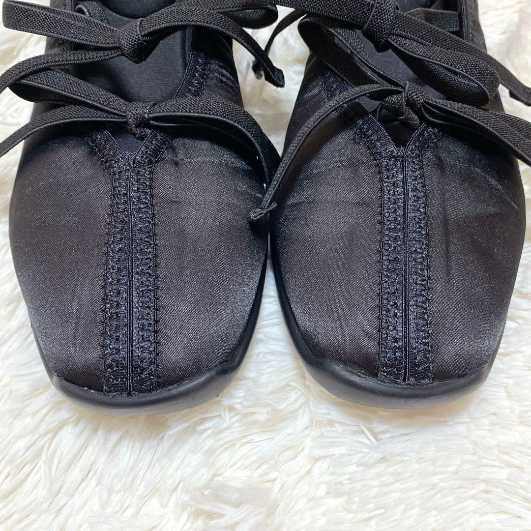 人気完売品✨ルタロン　Lダブルリボンバレリーナ　黒　24.5cm 2024SS