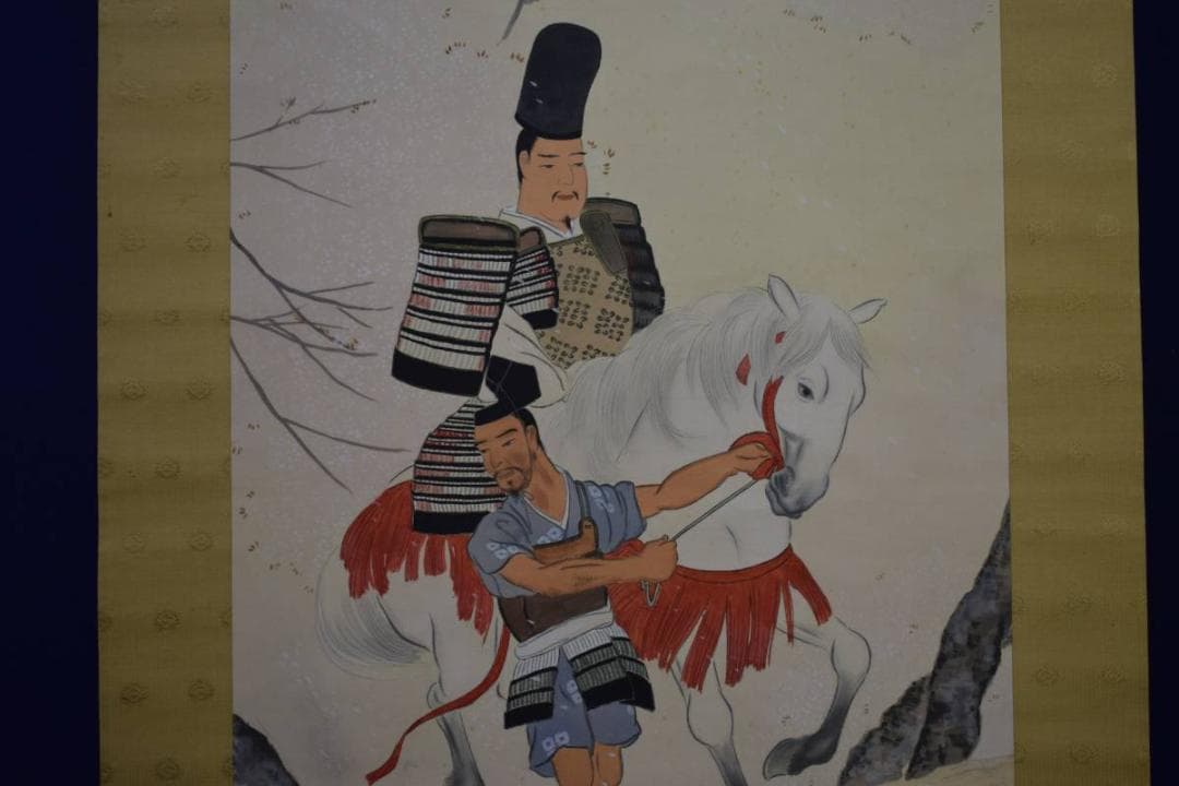 真作/星村/勿来関図/布袋屋掛軸HD-755