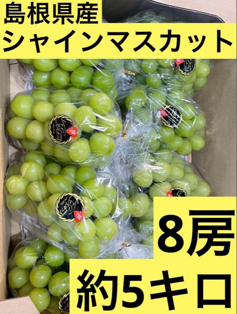 ② 【島根県産】シャインマスカット約5キロ(8房)