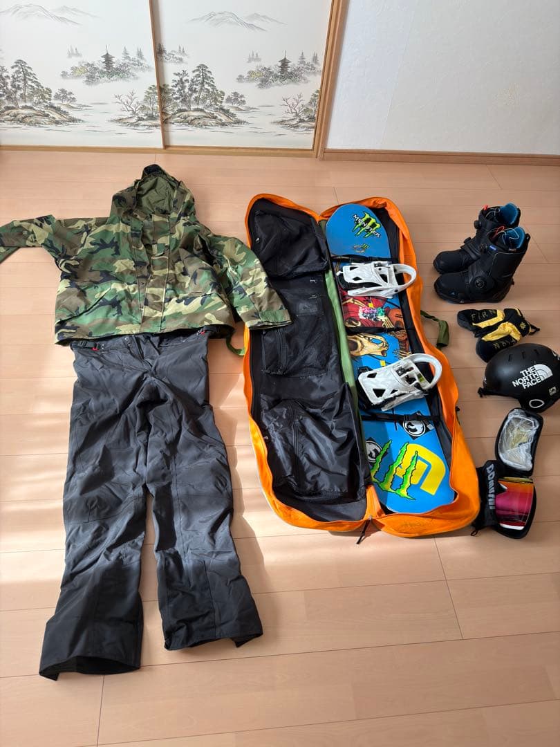 スノーボードウェアセット 迷彩柄 step on