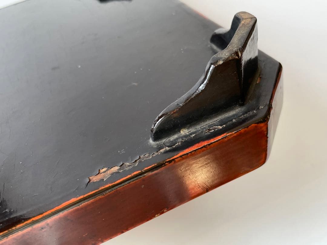 骨董　根来　お盆　御膳　懐石膳　折敷　根来折敷　根来盆　朱塗　漆　アンティーク