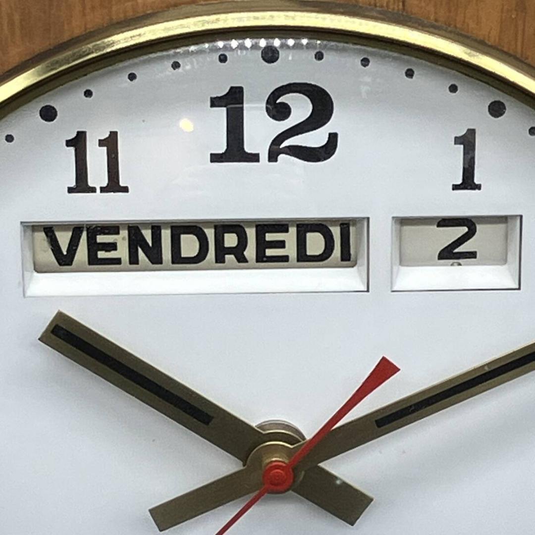 フランス　JAZ　ジャズ　壁掛け時計　1960年代　ビンテージ　フランス語　パリ