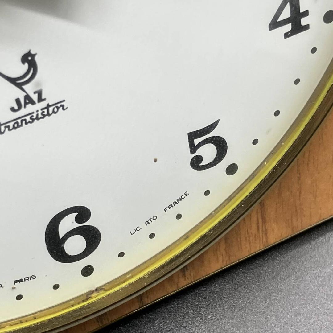 フランス　JAZ　ジャズ　壁掛け時計　1960年代　ビンテージ　フランス語　パリ