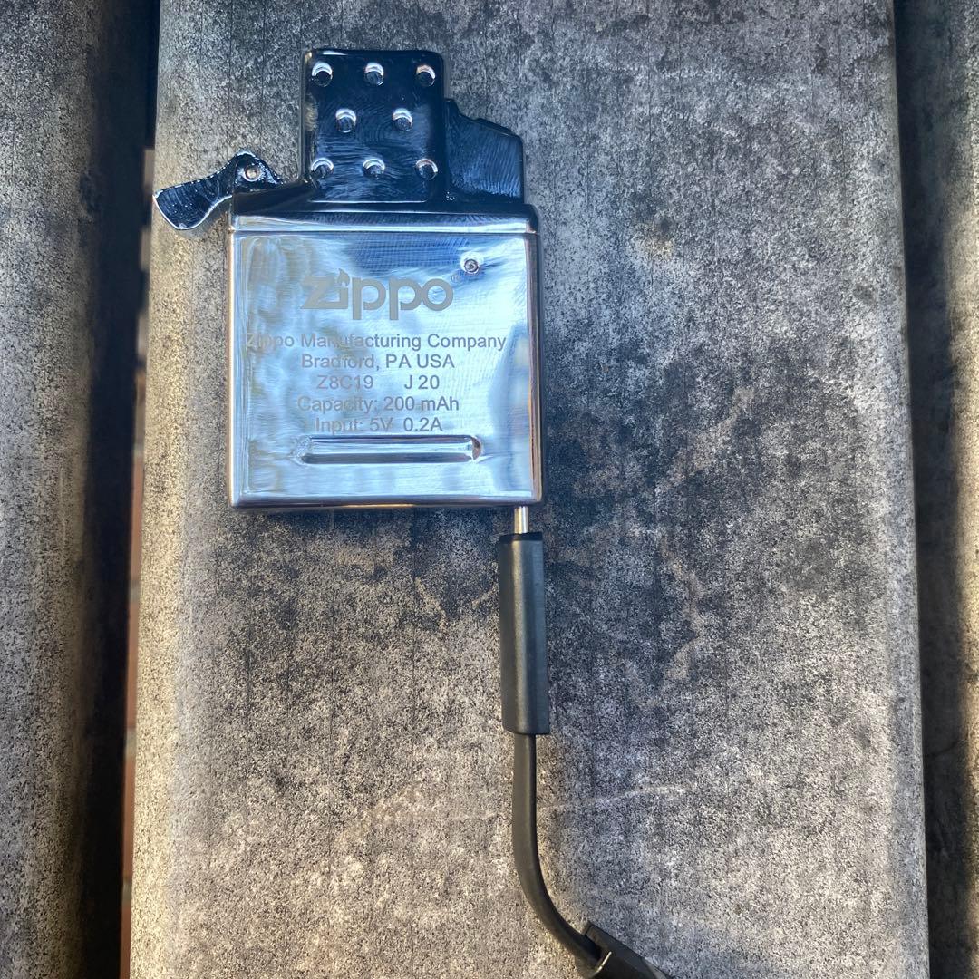 【ZIPPO】ZIPPOライター 777 貝仕様 両面加工 交換電気ユニット