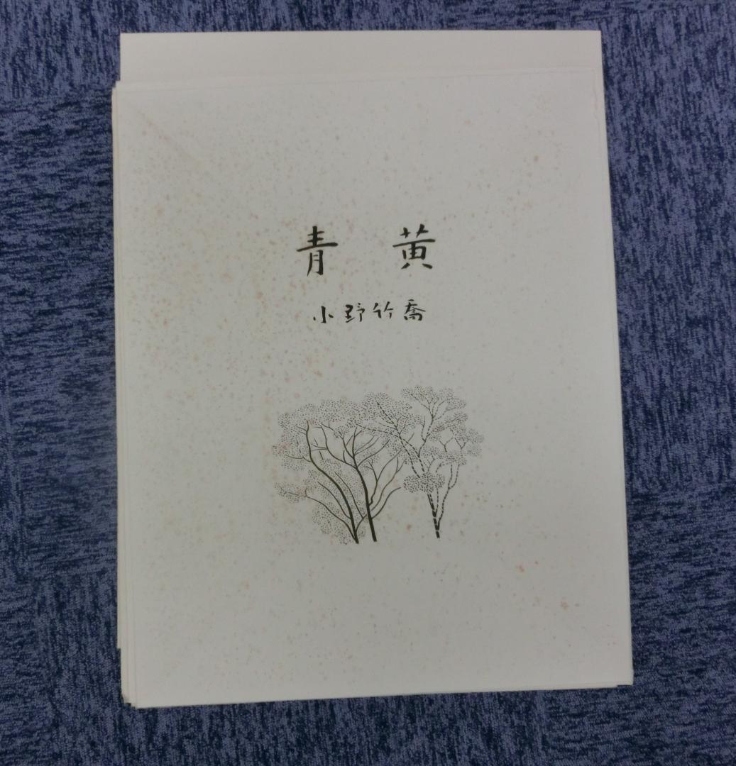 小野竹喬 リトグラフィ・オリジナル集『青黄』版画集 1976年発行 希少