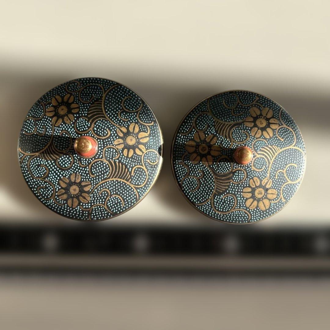 【稀品】　九谷焼き　ふた裏艶絵　春画　夫婦湯呑み