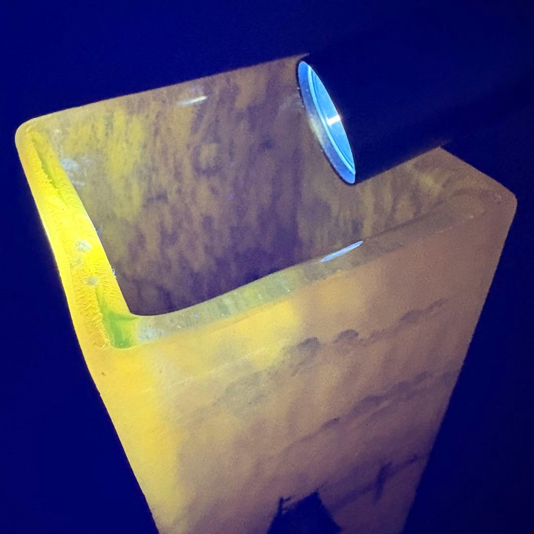 美品 ドームナンシー 帆船文花瓶 フラワーベース ヨット ウランガラス daum