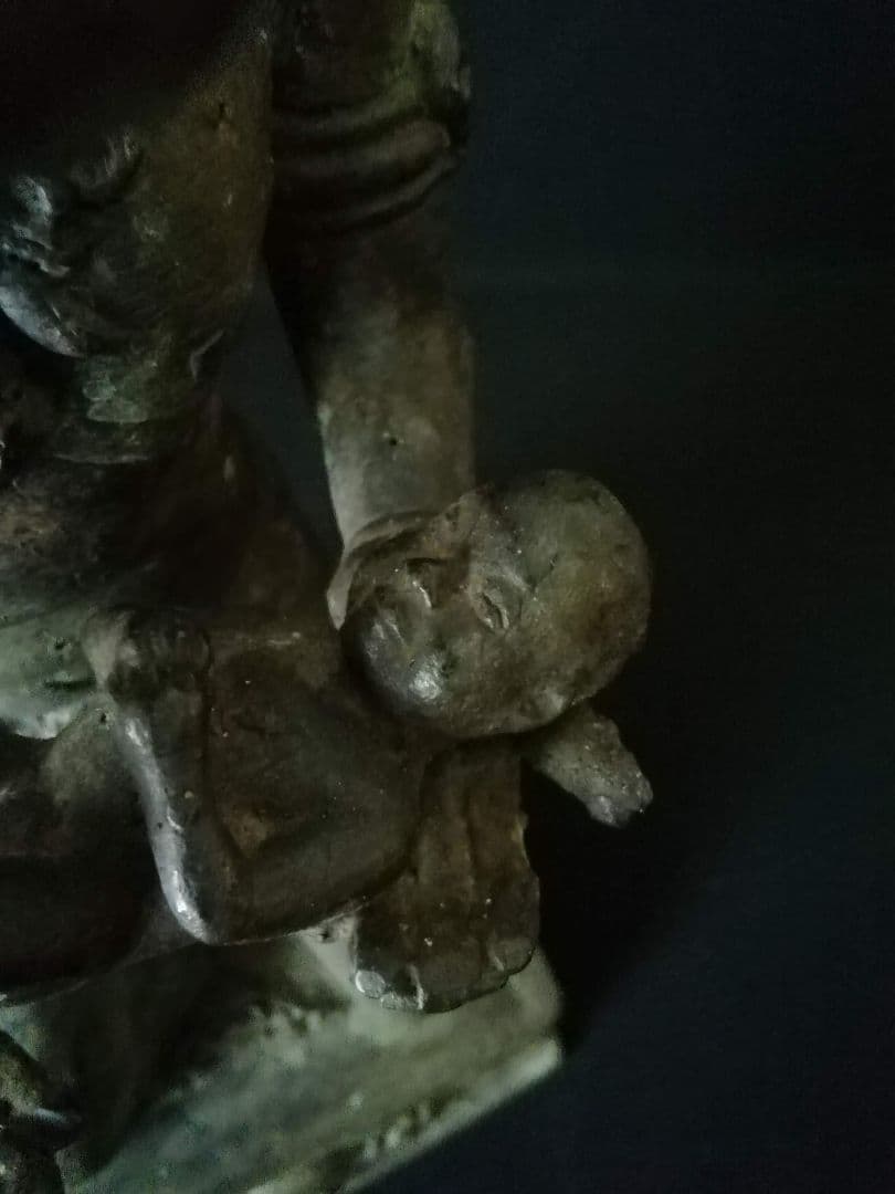 逸品　青銅牛神供犧子像　仏教　インド　中国　チベット　牛頭　 ガジュラーホ寺院群