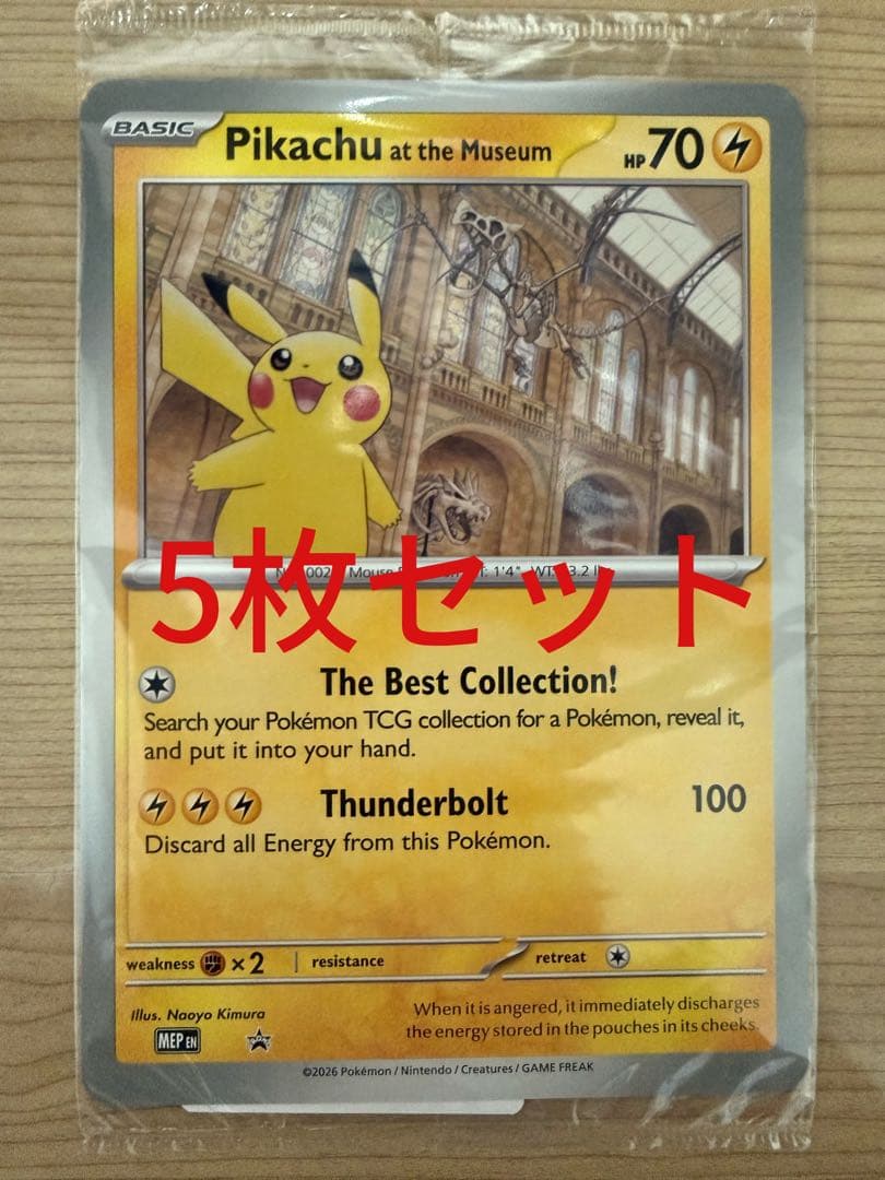 5枚セットPikachu at the Museum ピカチュウ ロンドン自然