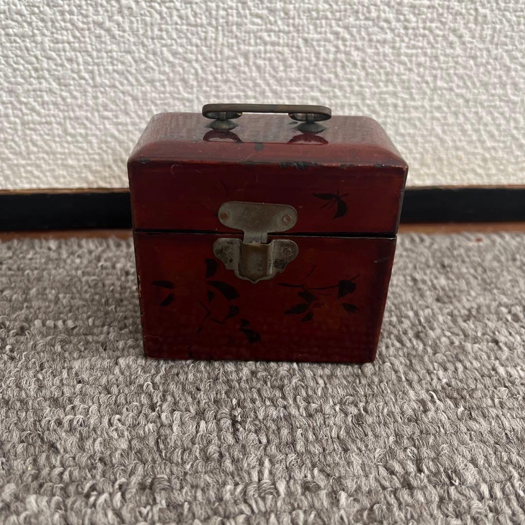 古い 木箱 朱塗り 古美術 古道具 アンティーク オブジェ 香水