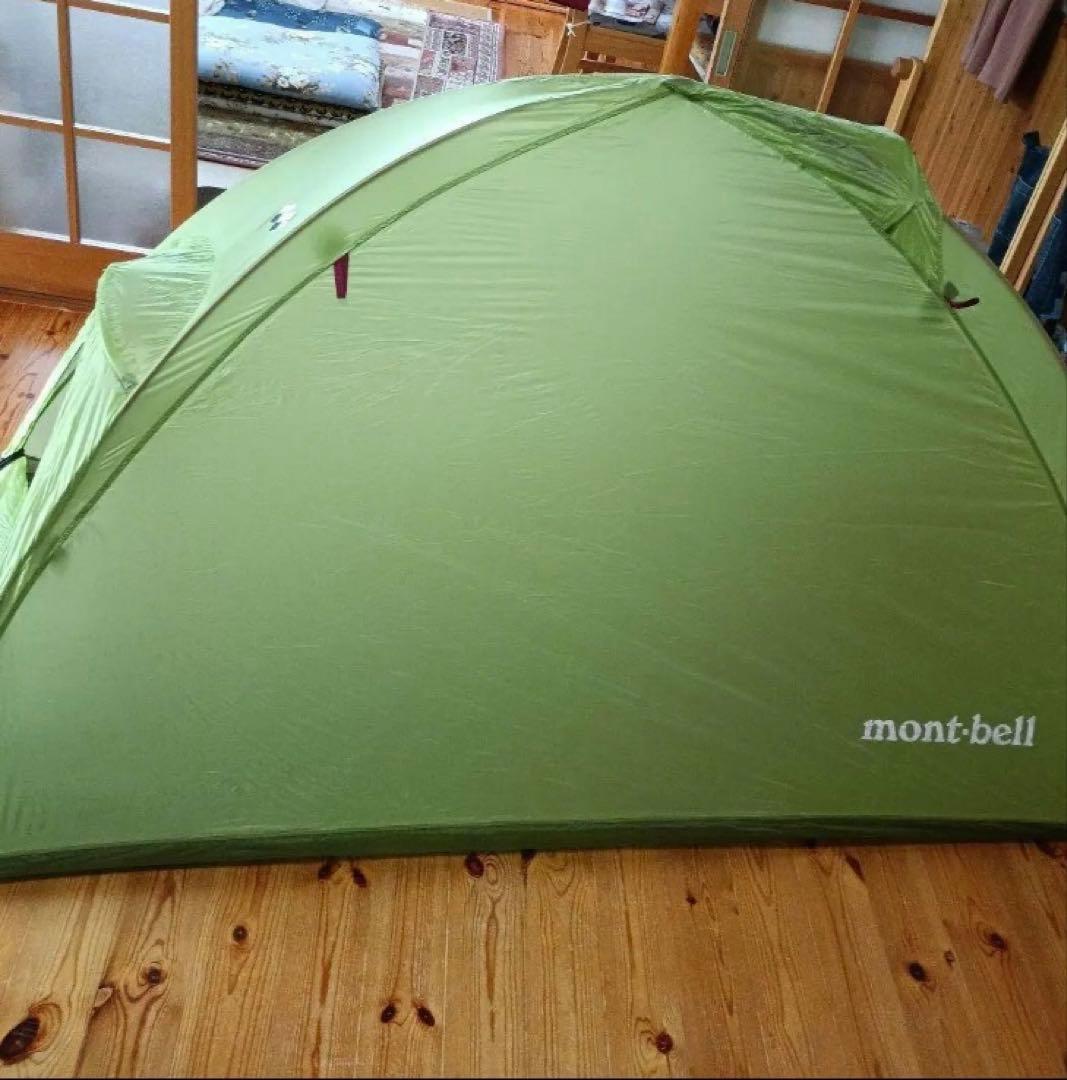 mont-bell ライトグリーン ドームシェルター1人用 キャンプテント