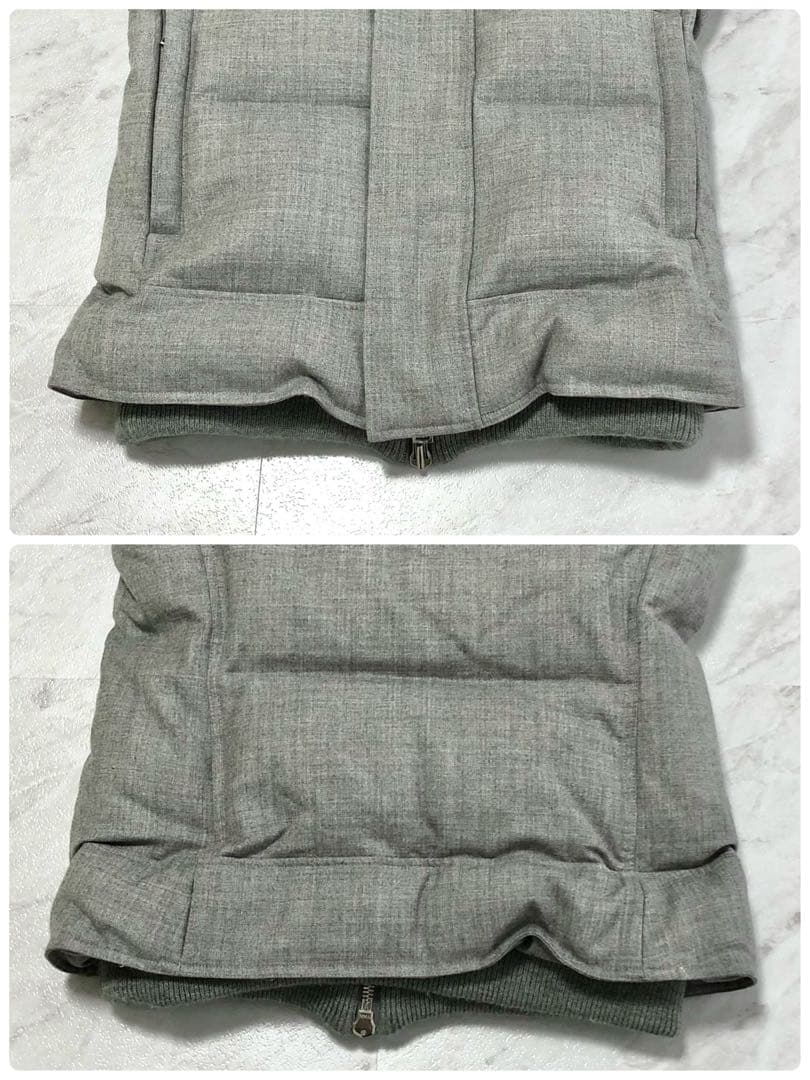 【超希少】MUTA × AKM ダウンベスト 2way ロゴ カシミヤ L