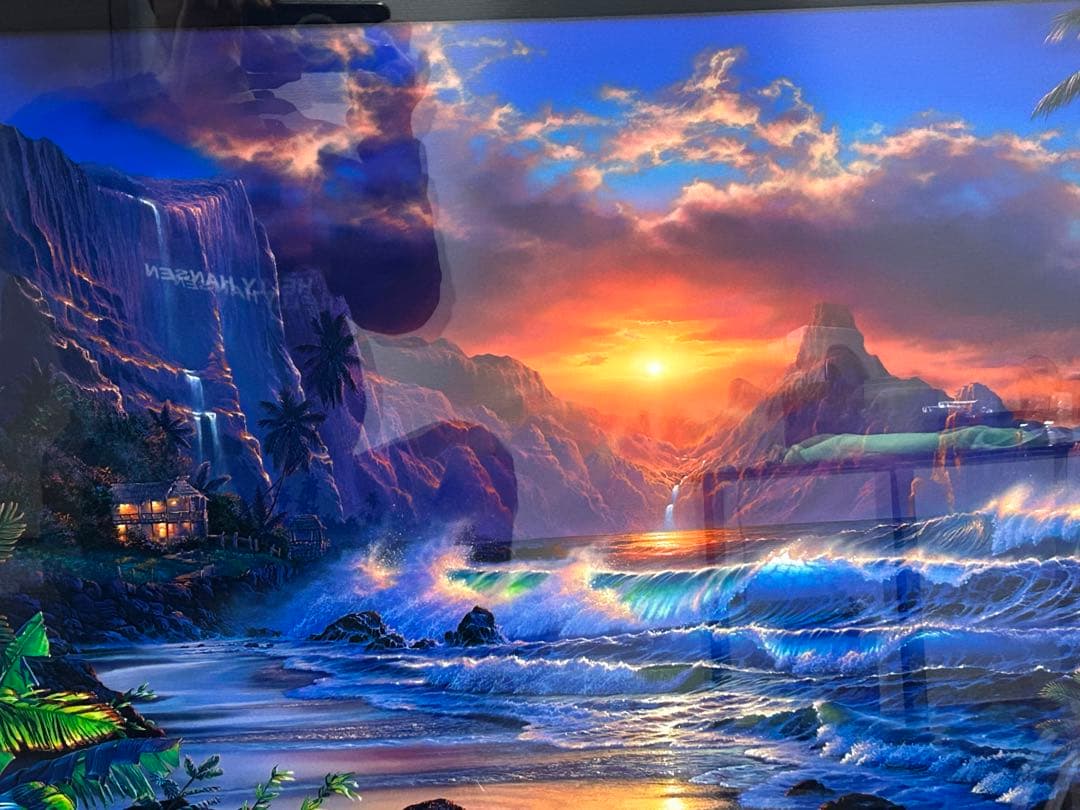 真作　ラッセン（Lassen） 【エスケープ】 手彩色ラッセングラフ 直筆サイン