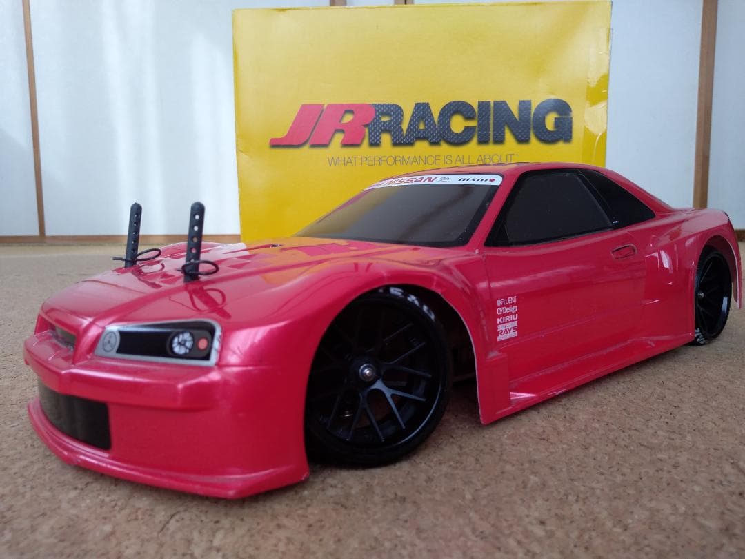 タミヤ TG10 フルセット エンジンカー R34GTR ドリフトタイヤ付き