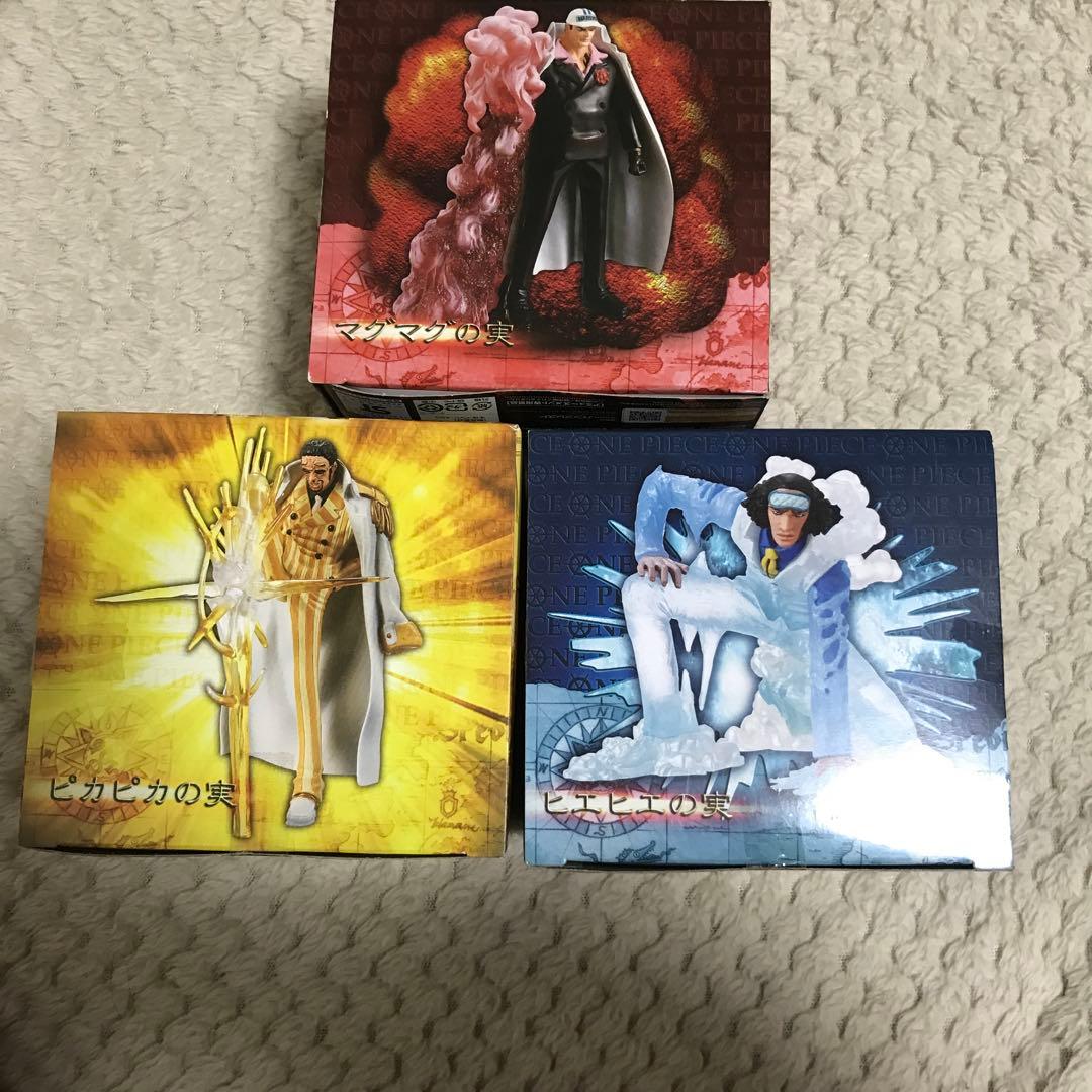 値下げ【ワンピース能力者フィギュア　三大将　赤犬　黄猿　青キジ