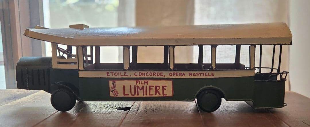 LUMIERE 緑色路面電車モデル型模型 /ヴィンテージフランス