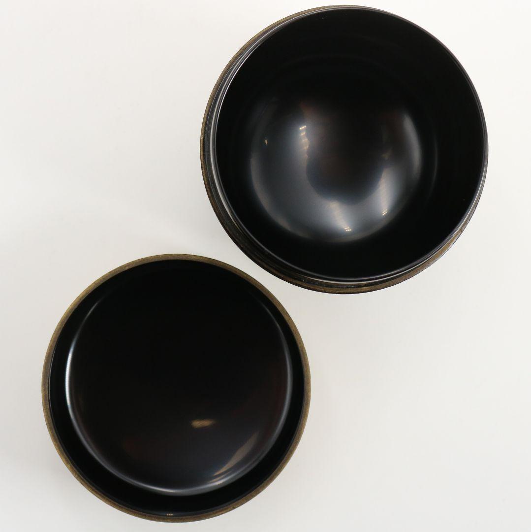 照月作 輪島塗 しのぶ文 沈金 中棗 茶道具 共箱共布　V939　N8