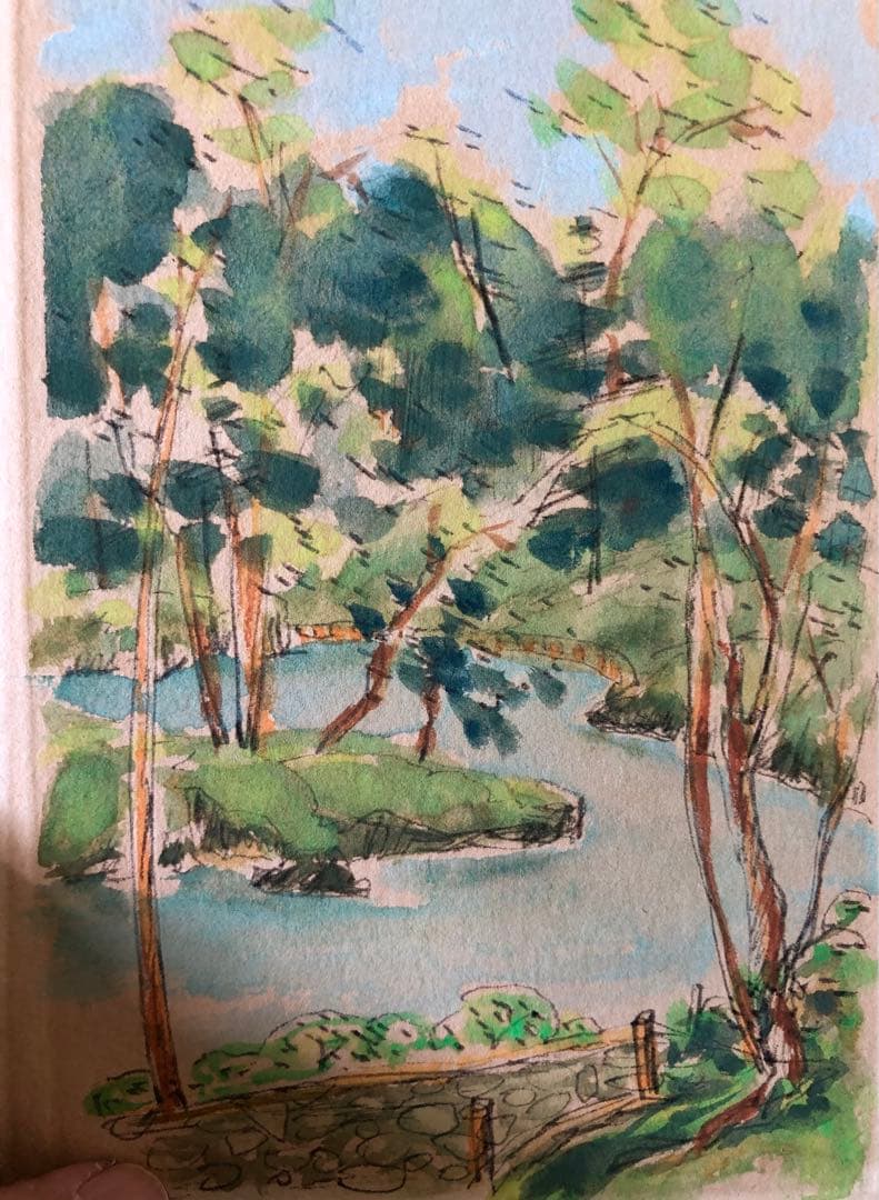 赤岩 賢三　スケッチ水彩画