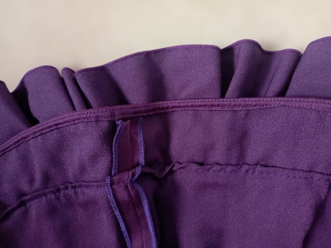 Lina フラメンコスカート 紫色 フリル付き