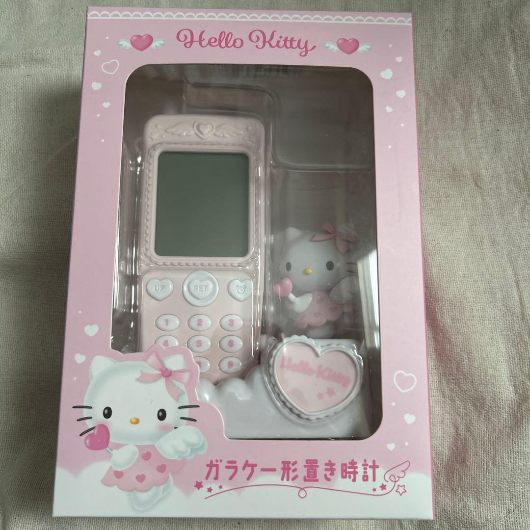 新品未使用　ハローキティ ガラケー型置き時計