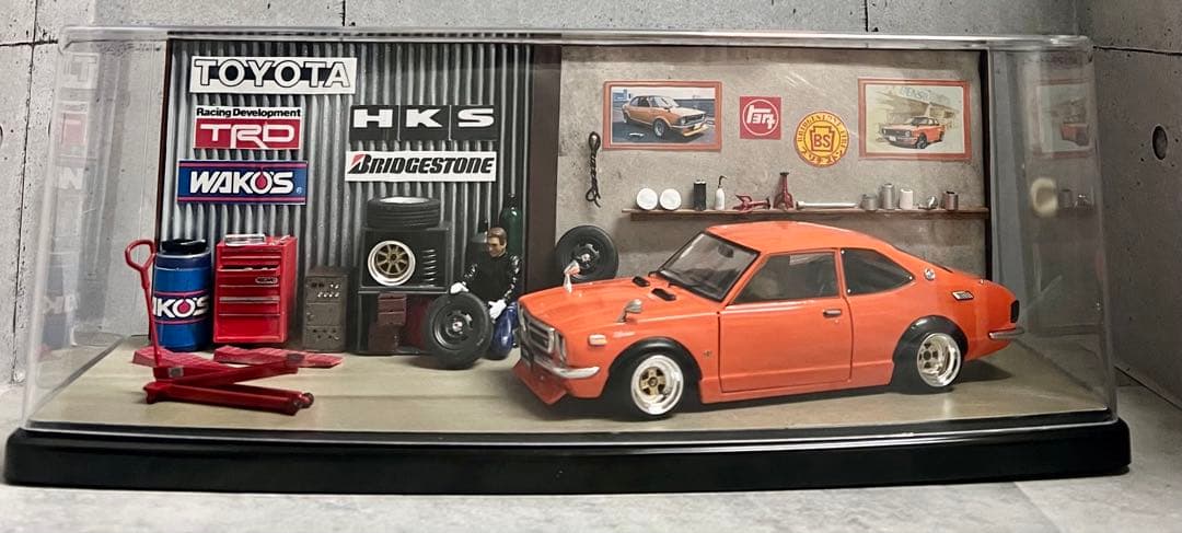 国産名車 1/24 スプリンター トレノ カスタム ガレージ ジオラマ 旧車
