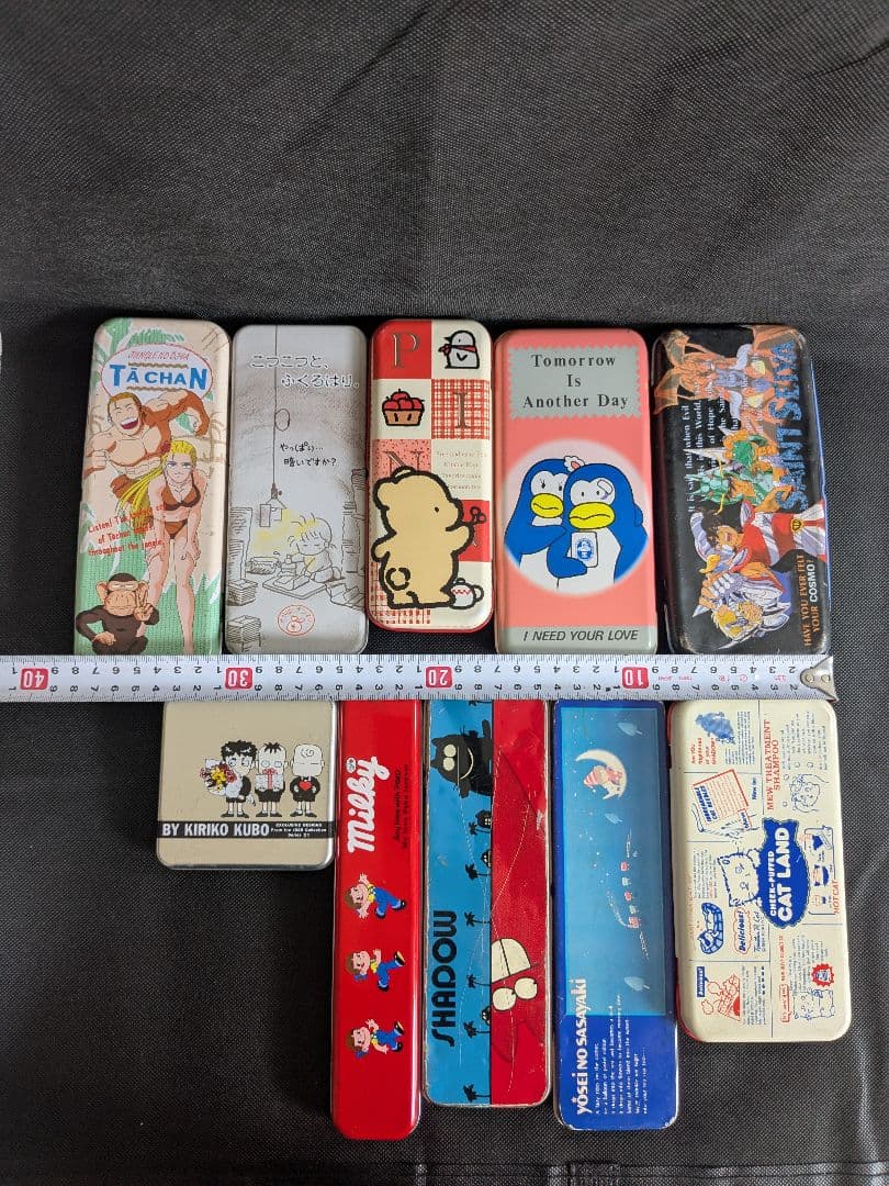 昭和レトロ 缶 ペンケース まとめ売り キャラクター 聖闘士星矢